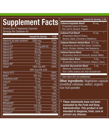 plnt Fermented Whole Food WomenaTMs Multivitamin (120 Vegan Capsules) 120 Count (Pack of 1) - Buy Online on GoSupps.com