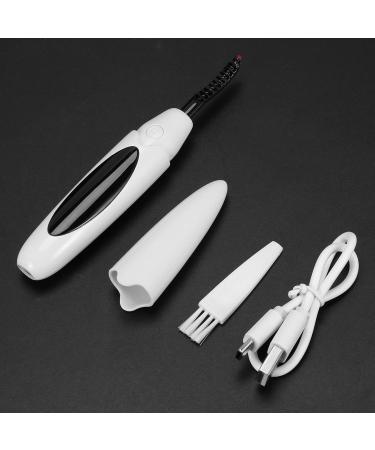 Yangyou Electric Heated Eyelash Curler USB Charge Makeup Curling Kit Long Lasting Natural Eye Lash Curler White - Buy Online on GoSupps.com