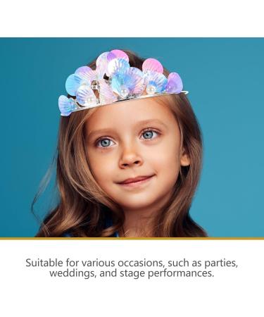 Beaupretty Mermaid Crown Headband Seashell Pearl Tiara Mermaid Tail Headband Mermaid Headpiece for Women Girls Wedding Birthday Beach Party - Buy Online on GoSupps.com