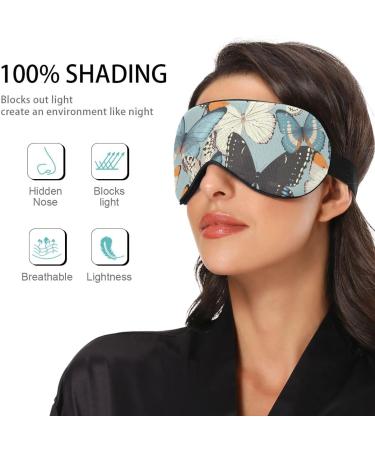 Unisex Haskirky Light Blocking Eye Mask for Travel, Yoga, Meditation - Retro Blue - Buy Online on GoSupps.com