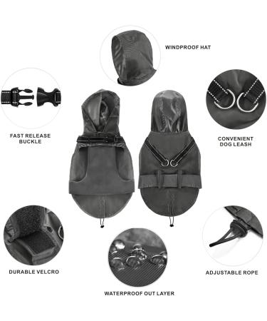 Waterproof Dog Coat with Hood & Dishes for Small to Medium Dogs | Reflective Windproof Rain Jacket - Mosucoirl - Buy Online on GoSupps.com