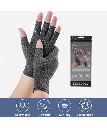 Buy Arthritis Gloves for Women & Men - Fingerless Compression for Rheumatoid & Osteoarthritis - Ideal for Typing & Daily Use (Grey S - Buy Online on GoSupps.com