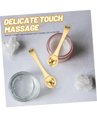 Buy Eye Massage Roller T-Bar Set | Golden Essence Bar & Double-End Facial Mask Spoon for Ultimate Beauty Care - Buy Online on GoSupps.com
