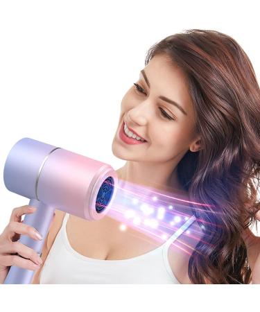 Ionic Hair Dryer - Blue Light Hair Care Gradient Hair Dryer Electric Hair Dryer Household Constant Temperature Cold and Hot Silent Hair Dryer - Fashion Lightweight Portable Travel Hairdryer - Buy Online on GoSupps.com