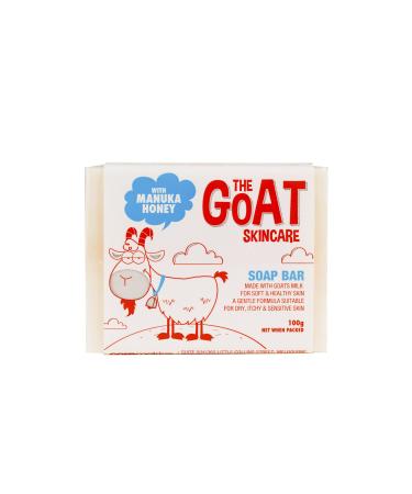 The Goat Skincare Pure Goat's Milk Soap Bar with Manuka Honey Suitable for Dry Itchy and Sensitive Skin Paraben Free and No Artificial Colours 100g