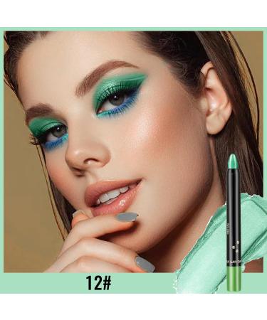  Erinde Erinde Green Glitter Eyeshadow Pencil Waterproof Long Lasting Pearly Cream Pencil High Shiny Metallic Eye Pigment - Buy Online on GoSupps.com