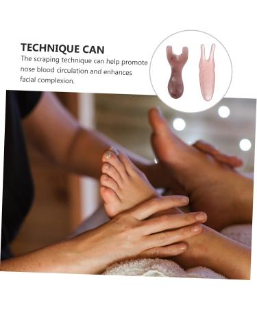 Beavorty 2-Piece Massager Set - Pumpkin Leaf Bags & Acupressure Tools for Facial Gua Sha and Meridian Massage - Pink 11x4.5cm - Buy Online on GoSupps.com