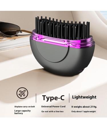 Buy Cordless Heated Hair Brush - Portable Electric Comb with Rechargeable Battery & Three-Speed Temperature Control for Home & Travel - Buy Online on GoSupps.com