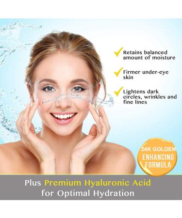 24K Gold Under Eye Patches - 60PCS Anti-Aging Collagen Gel Masks for Puffy Eyes Dark Circles and Fine Lines - Moisturizing Treatment for Men & Women - Buy Online on GoSupps.com