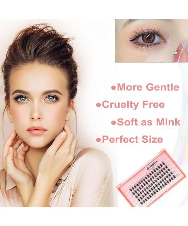 D Curl Eyelash Extension Kit - 80 Reusable Lash Clusters for Beginners | Mixed Length Cluster Fake Lashes - Extension Supplies - Buy Online on GoSupps.com