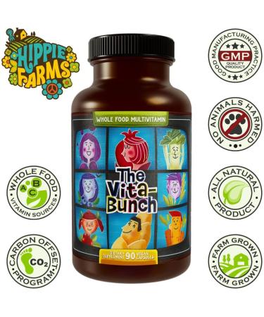 Whole Food Multivitamin Fruit & Super Greens All-in-one Vitamin Complex 90 Vegan Capsules - Daily Vitamin for Women and Men - Iron Zinc B12 Vitamin A D3 and More - Buy Online on GoSupps.com