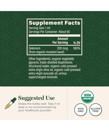 Global Healing Selenium 200mcg Supplements - Organic Antioxidants for Thyroid & Immune Support | Non-GMO, Gluten-Free, 60 Capsules - Buy Online on GoSupps.com