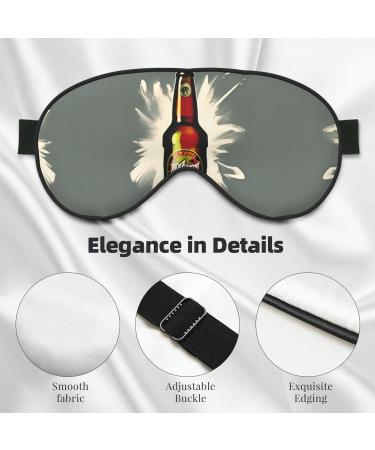 Beer Bubble Print Unisex Eye Mask - Soft Comfort Sleep Shade for Travel Yoga & Shift Work - Buy Online on GoSupps.com