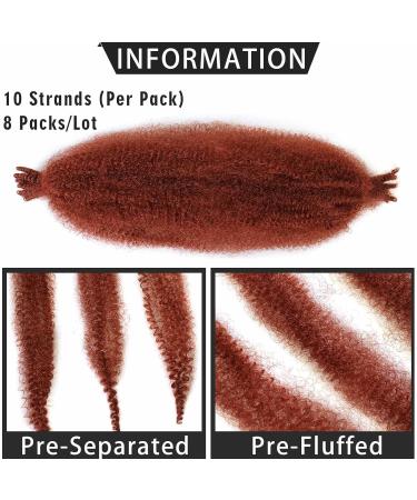 ZRQ 8 Packs Springy Afro Twist Hair 16 Inch Black Spring Twist Synthetic Hair Extension - Pre-Separated Marley Crochet Braiding Hair for Women - 10 Strands/Pack (1B) - Buy Online on GoSupps.com