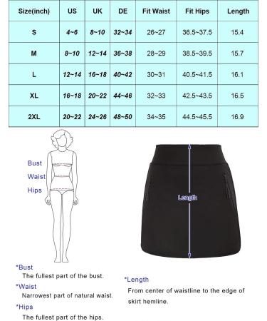 JACK SMITH Women's Athletic Skorts - Lightweight Active Skirts with Zip Pockets - Paisley Navy - Size Small - Buy Online on GoSupps.com
