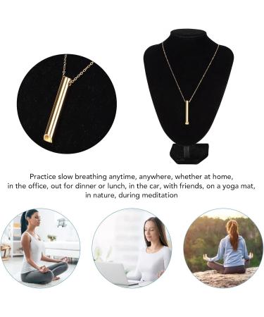 Anxiety Whistle Necklace Stress Relief Mindful Breathing Necklace Deep Breathing Tool for Anxiety Relief Breathing Exercises Meditation Relaxation Calming Down Slowing The Breath(3#) - Buy Online on GoSupps.com