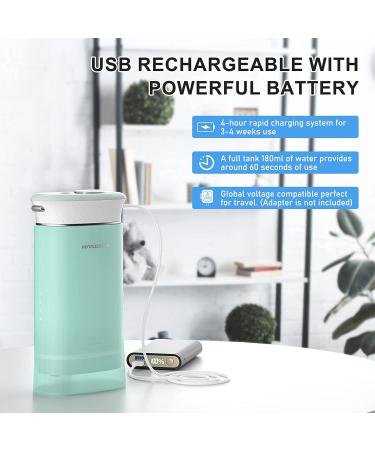 Hangsun Cordless Water Flosser - Mini Portable Dental Oral Irrigator with 4 Jet Tips, IPX7 Waterproof Electric Teeth Cleaner for Braces, Travel & Home Use - Green - Buy Online on GoSupps.com