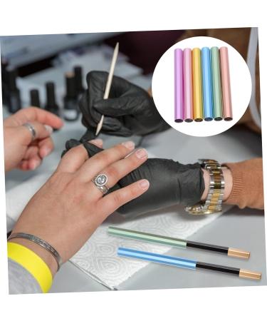 FRCOLOR Manicure Pen Cap Pen Cap multichrome polish protector matte polish manicure for Brush Caps Salon Supply Brush Cover seal Zinc Nail Design Cap 8x0.92cm Assorted Color - Buy Online on GoSupps.com