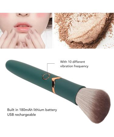 Buy Electric Makeup Brush - Waterproof USB Rechargeable Soft with 10 Vibration Levels - Green | International Shipping Available - Buy Online on GoSupps.com