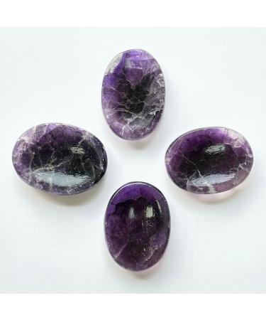 Purple Fluorite Healing Crystal Thumb Worry Stone Clarity and Peace Stress Relief Gift Birthday Energy Stocking Filler Reiki Chakra - Buy Online on GoSupps.com