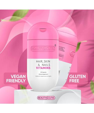 BEAUTY AND CUTIE Hair Skin Nails Vitamins - Hyaluronic Acid Biotin Supplement for Women - 60 Count - Buy Online on GoSupps.com