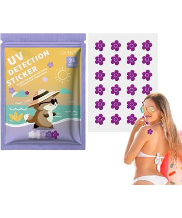 Sunscreen Reminder Stickers - 5 Style Uv Detecting Patches Natural Patch | Changes Color When Time Reapply Your Sun Protection Cream Outdoor Summer Face Protective Sticker for Uv Protection 24 flowers - Buy Online on GoSupps.com