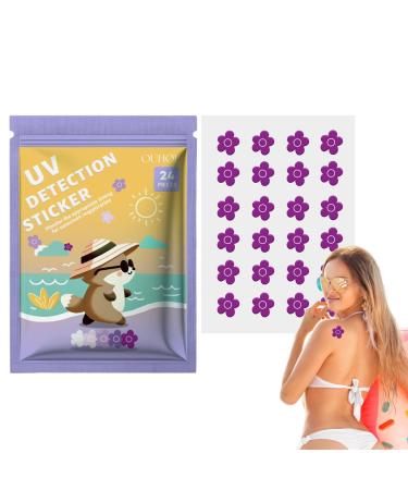 5 Pack UV Sun Protection Stickers Sun Protection Reminder Stickers | SPF Sensing 24 Count 5 Pack UV Stickers - UV Stickers with Sun Plasters and Dots