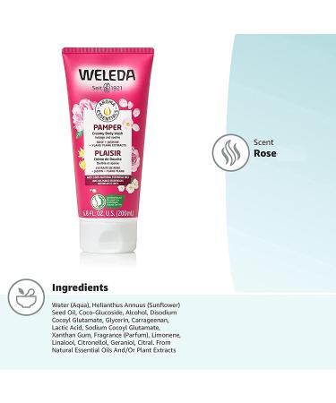 Weleda Pamper Creamy Body Wash - Rose, Jasmine & Ylang Ylang Extracts | 6.8 fl oz - Buy Online on GoSupps.com