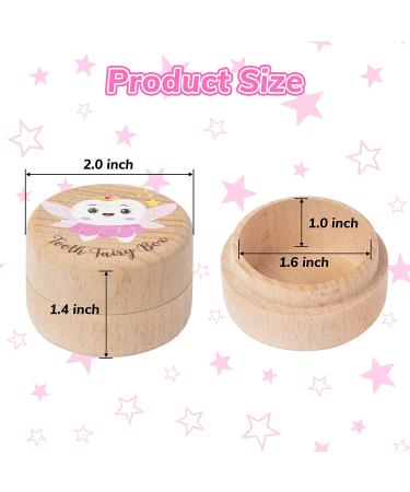 Girl's Colorful Wooden Tooth Fairy Keepsake Box | Baby Toddler Teeth Holder & Lost Tooth Container | Cute Milk Teeth Case for Baby Shower or Birthday Gift - Buy Online on GoSupps.com