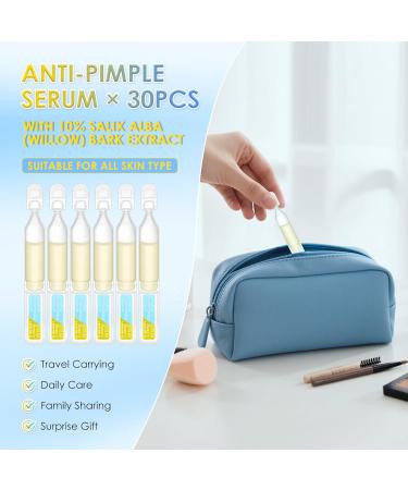 AUSLKA Anti-Pimple Serum Vials 10% Salix Alba (Willow) Bark Extract Serum for Oily/Pimple Skin | Oil Control & Eliminate Pimple | Single-Use Vials(1.5ml*30) - Buy Online on GoSupps.com