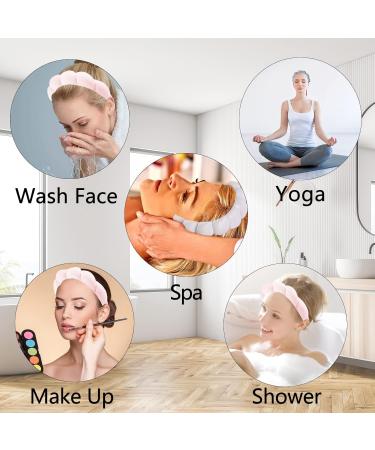 Makeup Headband Spa Headband for Women Terry Towel Cloth Fabric Head Band Puffy Makeup Headbands for Face Washing Makeup Removal Skincare Yoga Shower and Facial Mask (Pink) - Buy Online on GoSupps.com