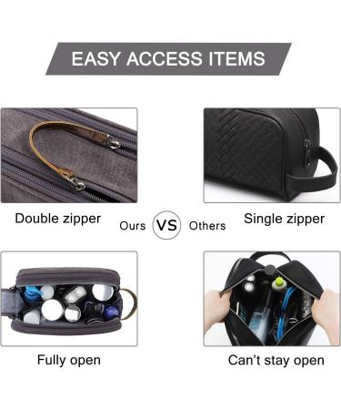 BAGSMART Men's Travel Toiletry Bag Organizer - Grey Canvas Dopp Kit Medium - Buy Online on GoSupps.com