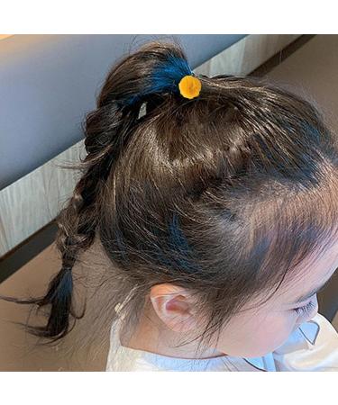 Girls Hair Ties Chic Furry Ball Hair Ties | Fashion Hair Accessories Furry Ball Ponytail Holder for Daughter Sister Friends Wife Family turmeric - Buy Online on GoSupps.com