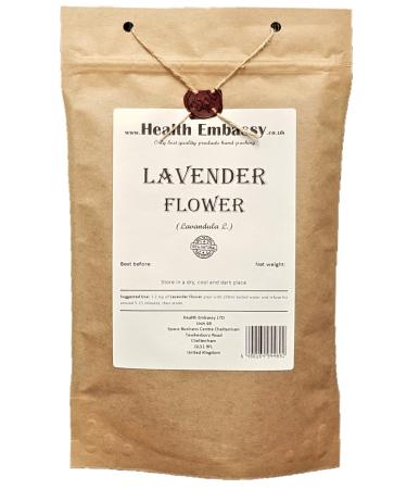 Health Embassy Lavender Flower Tea | Lavande Fleur Tisane | Lavandula L | Loose Herbal Tea (100g)
