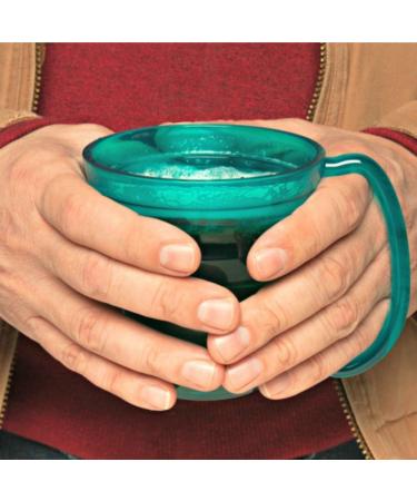 SP Ableware Ergo Mug with Extra Wide Handle and Bumpy Surface - Blue Translucent | 745740000 - Buy Online on GoSupps.com