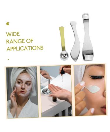 Ipetboom 3pcs Facial Cream Scoop Metal Makeup Applicator for Skincare Products for Eye Cream and Diy Makeup Easy to Use No Waste Suitable for Bottles - Buy Online on GoSupps.com