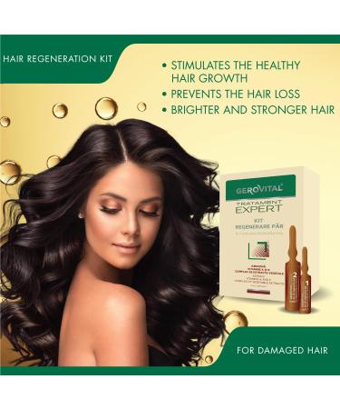 GEROVITAL Hair Growth Serum Kit - 20 Ampoules for Hair Regeneration Hydration & Hair Loss Prevention - Shop Internationally - Buy Online on GoSupps.com