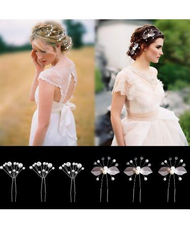 30 Pieces Wedding Hair Pins Wedding Hair Accessory Rhinestone Pearl U-shaped Hair Clip Wedding Hair Jewellery for Bride/Women/Girls/Wedding/Evening - Buy Online on GoSupps.com