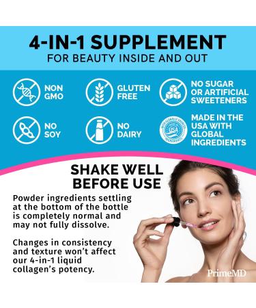 PrimeMD Liquid Collagen Peptides for Women - Raspberry - 2 Fl Oz. - Buy Online on GoSupps.com