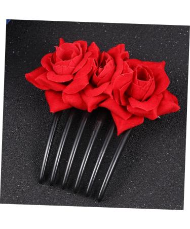 Beatifufu 1pc Floral Comb Bridal Hair Clip Hairbrush for Women Flower Hair Wedding Hair Accessories for Women Floral Hair Comb Women Hair Accessories Barrettes for Women Gold Hair Clips - Buy Online on GoSupps.com