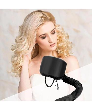 Syxls Hair Dryer Hood Attachment - Rubber Band Drying Cap for Thick Hair - Ideal for Women & Girls - Black - Buy Online on GoSupps.com