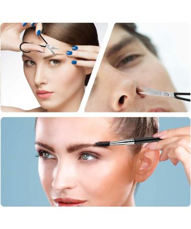 4-Piece Professional Stainless Steel Tweezers Set - Eyebrow Eyelash & Splinter Tweezers for Precision Grooming - Buy Online on GoSupps.com