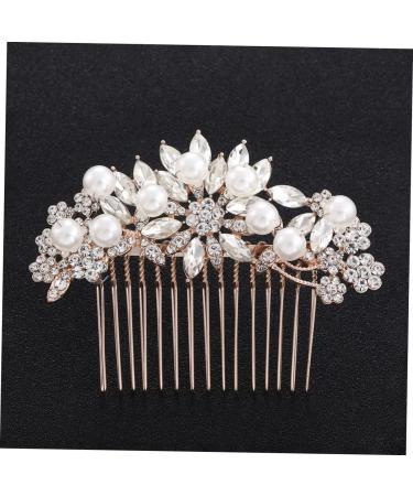 Didiseaon Pearl Hair Comb Crystal Headpiece Hair Accessories Rhinestone Barrettes Crystal Hair Comb Rhinestone Headpiece Bridal Hair Comb Pearl Comb Vintage Hair Comb Props Fashion Bride - Buy Online on GoSupps.com