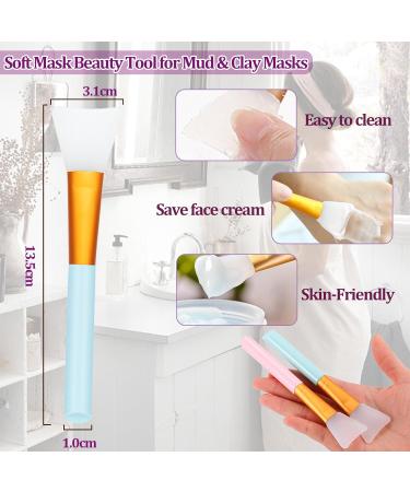 3pcs Silicone Face Mask Brushes & Eyeliner Stencils - Reusable Beauty Tools for Perfect Facial Masks & Winged Eyeliner - Buy Online on GoSupps.com