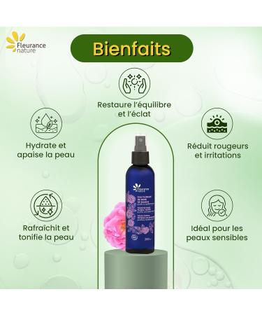  Fleurance Nature Fleurance Nature - Damask Rose Floral Water - Certified Organic Cosmetic Cosmos Ecocert - 200ml - Facial Care for Women and Men - Organic Facial Skincare Routine - Rose Hydrosol - 26128 - Buy Online on GoSupps.com