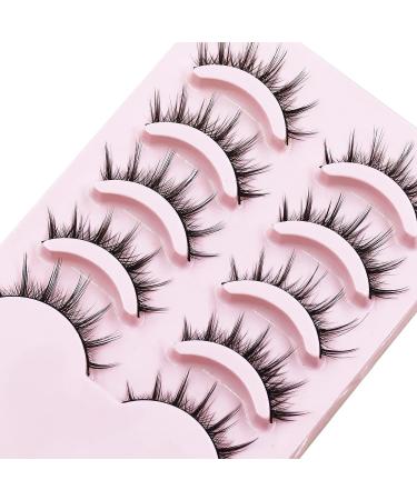 AUGENLI 15mm Japanese Style Wispy Eyelashes - Reusable 5Pair for Cosplay and Daily Wear - Buy Online on GoSupps.com