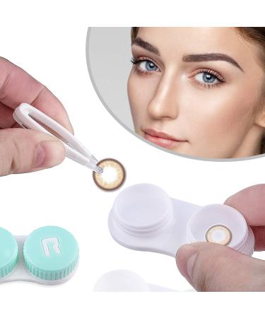 5-in-1 Travel Contact Lens Case Set with Mirror, Tweezers, Remover Tool & Solution Bottle - Rose Gold - Buy Online on GoSupps.com