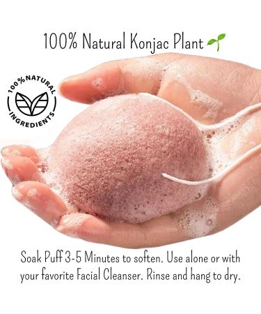 Hippie Girl Konjac Organic Facial Sponge - Gentle Exfoliating Face Scrubbie for Oil Control - Rose Pink - Buy Online on GoSupps.com