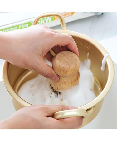 Eco-Friendly Wooden Dish Brush | Effective Dish Scrubber for Easy Dishwashing - Buy Online on GoSupps.com