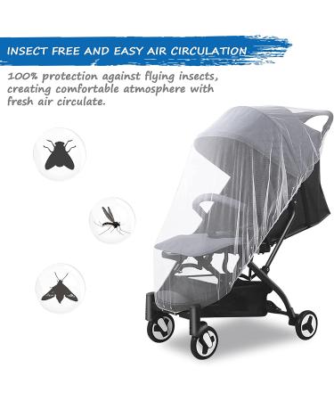 Baby Mosquito Net for Stroller, Bassinets, Playards, Pack N Plays - Durable Bug Net for Cradles & Portable Crib - White Baby Insect Netting - Buy Online on GoSupps.com